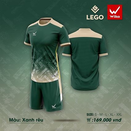 Áo Bóng Đá Không Logo Wika Lego Xanh Rêu